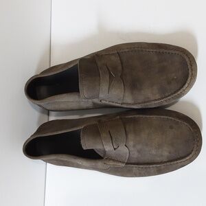 Massimo emporio moccassin men's 11.5M leather suede upper brown